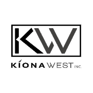 Kiona West Inc. logo with KW initials.